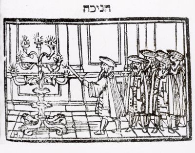 Lighting the Menorah by Jewish School